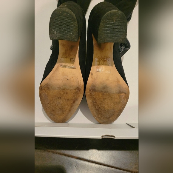 Black Over the Knee Aldo Boots - Picture 3 of 4